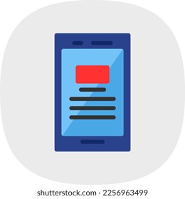 Post Flat Curve Vector Icon Design