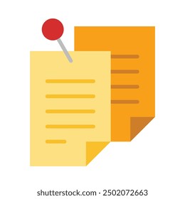 Post It Flat Icon Design Para Personal y Uso comercial