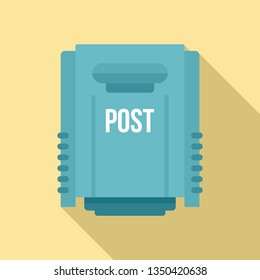 Post home box icon. Flat illustration of post home box vector icon for web design
