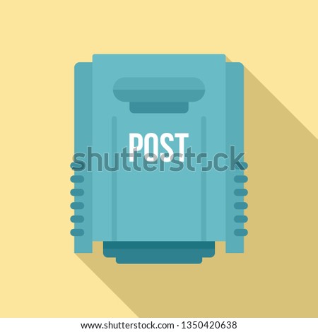 Post home box icon. Flat illustration of post home box vector icon for web design