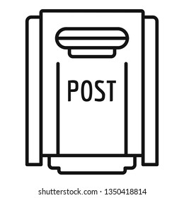 Post home box icon. Outline post home box vector icon for web design isolated on white background