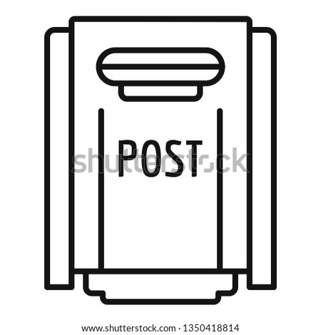 Post home box icon. Outline post home box vector icon for web design isolated on white background