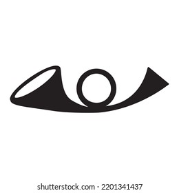 Post horn symbol vector icon