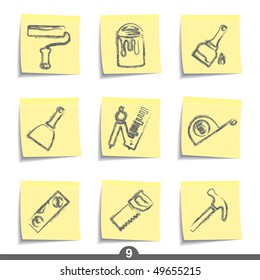 Post it icon series - diy and decorating