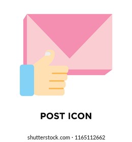 Post icon vector isolated on white background, Post transparent sign , question symbols