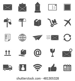 Post icons on white background, stock vector