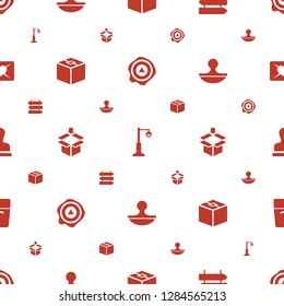 post icons pattern seamless white background. Included editable filled arrow up, street lamp, direction, box, stamp, love letter icons. post icons for web and mobile.