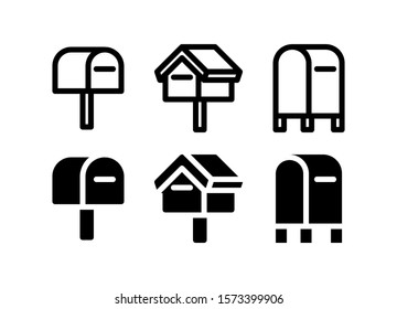 Post Inbox Message 32 Pixel Perfect Outline Glyph Icon Vector
