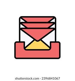 Ilustración del vector de iconos del enlace de letras