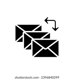 Post Letter Filled Icon Vector Illustration