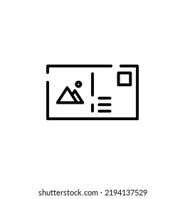 Post, Letter, Mail, Postcard Dotted Line Icon Vector Illustration Logo Template. Suitable For Many Purposes.