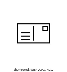 Post, Letter, Mail, Postcard Line Icon, Vector, Illustration, Logo Template. Suitable For Many Purposes.