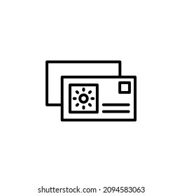Post, Brief, Post, Postkartenlinie Symbol, Vektorgrafik, Illustration, Logo-Vorlage. Geeignet für viele Zwecke.