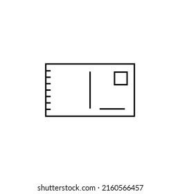 Vorlage für Vektor-Vektorgrafik-Logos, Postanschrift, Post, Postkarte, dünne Linie. Geeignet für viele Zwecke.