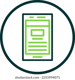 Post Line Circle Vector Icon Design