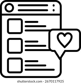 Diseño de ícono de Vector de línea de correo