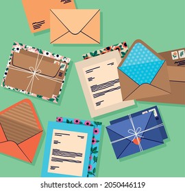 post mail cartel with letters