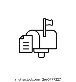 post mail icon collection .design style with background