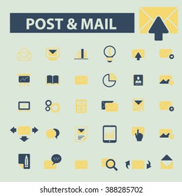 post, mail icons
