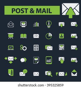 post, mail icons

