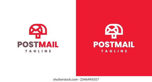 post mail vector logo design