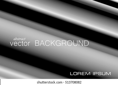 Post modern black and white background. Soft tone stripes of grayscale lies above deep black backdrop. Vector EPS10