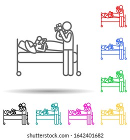 post natal multi color style icon. Simple thin line, outline vector of hospital icons for ui and ux, website or mobile application