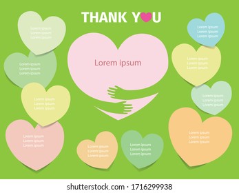 Poner nota corazón en la ilustración vector gráfico