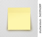Post note paper sheet or sticky sticker with shadow isolated on transparent background. Vector yellow office post memo template.