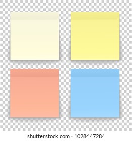 Colocar hoja de papel o pegajosa con sombra aislada en un fondo transparente. Memo de correos amarillos vectoriales o recuerde el papel para su diseño.