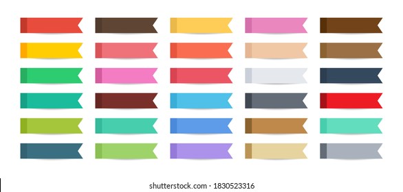 Post note sticky index paper set with shadow Vector