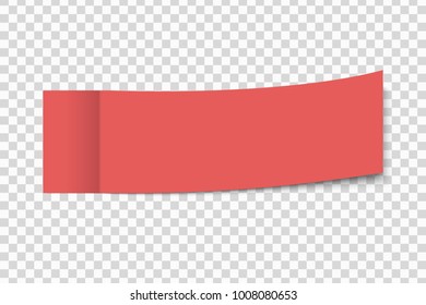 Post note sticky sticker with peel off corner isolated on a transparent background