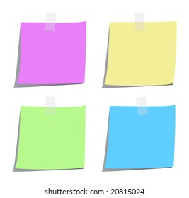 Post Notes White Background Stock Vector (Royalty Free) 20815024 ...