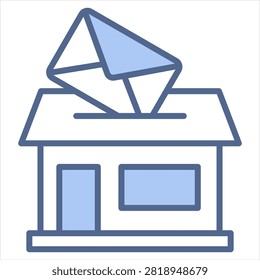 Post Office Blue Icon Style Collection