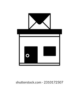 Icono de vector de glifo de generación de correos que puede editar o modificar fácilmente

