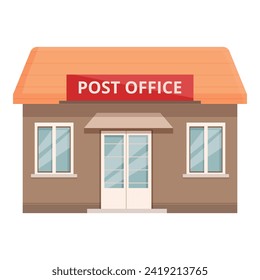 Post office building icon cartoon vector. Storage box. Package distribution