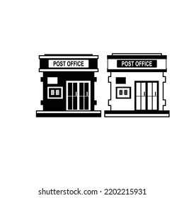 post office building icon illustration design