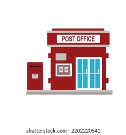 post office building illustration design