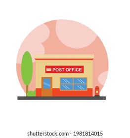 post office building illustration vector