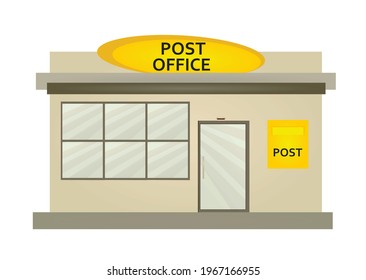 Post Office Building. Vector Illustration