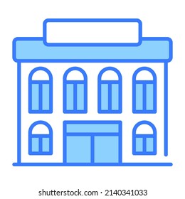 ilustración vectorial del edificio de postoficina aislada en fondo blanco. Concepto de negocios de arquitectura.