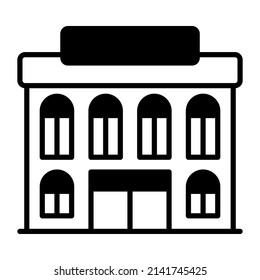 post office building vector illustration isolated on white background. Architecture business concept.