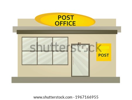 Post office building. vector illustration