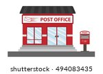 Post office cartoon style vector , isolated on white background