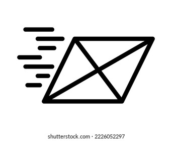 Post office flat line icon. Post service. Outline sign for mobile concept and web design, store