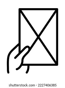 Post office flat line icon. Post service. Outline sign for mobile concept and web design, store