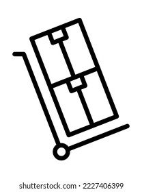 Post office flat line icon. Post service. Outline sign for mobile concept and web design, store