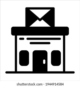 post office glyph icon,  real estate  web and mobile icon