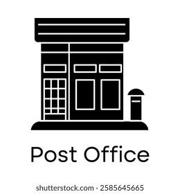 A post office handling mail delivery, logistics, and communication services.