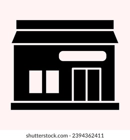 Post office house glyph icon. Public place postage building. Postal service vector design concept, solid style pictogram on white background, use for web and app. Eps 10